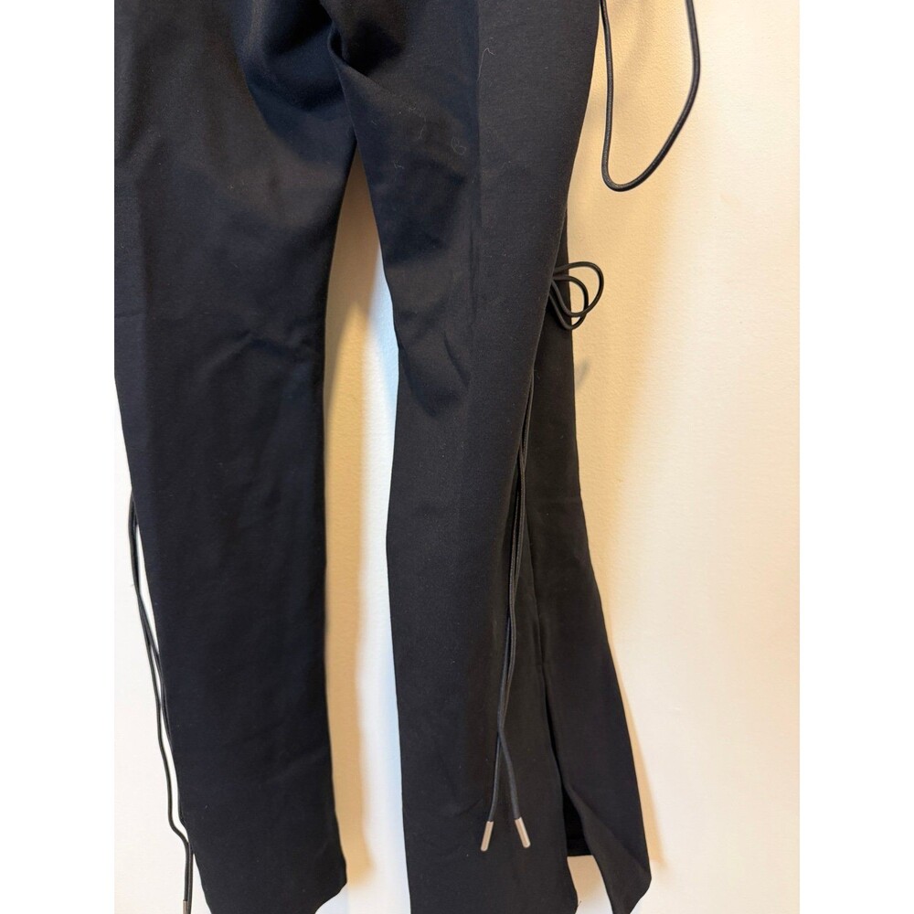 Noctex Black Lace Up Leggings Goth Punk Techwear High Rise Women’s Medium View 6